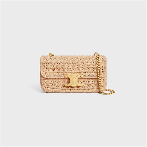 celine triomphe raffia|Celine the triomphe bag.